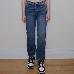 HIGH RISE STRAIGHT LEG JEANS (ZARA)